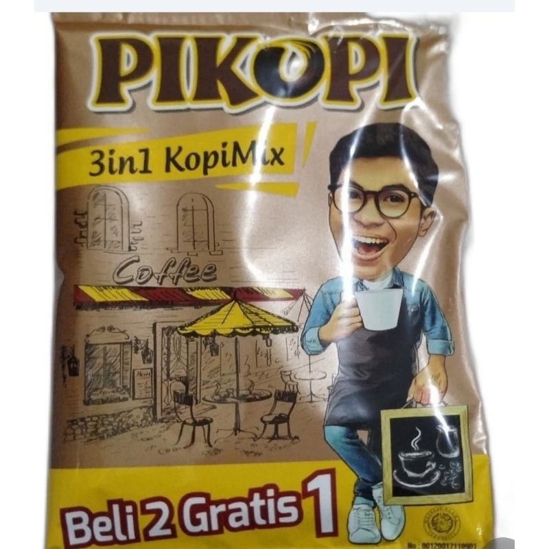 

Pikopi kopi mix 3 in 1 per sachet 20 gram.