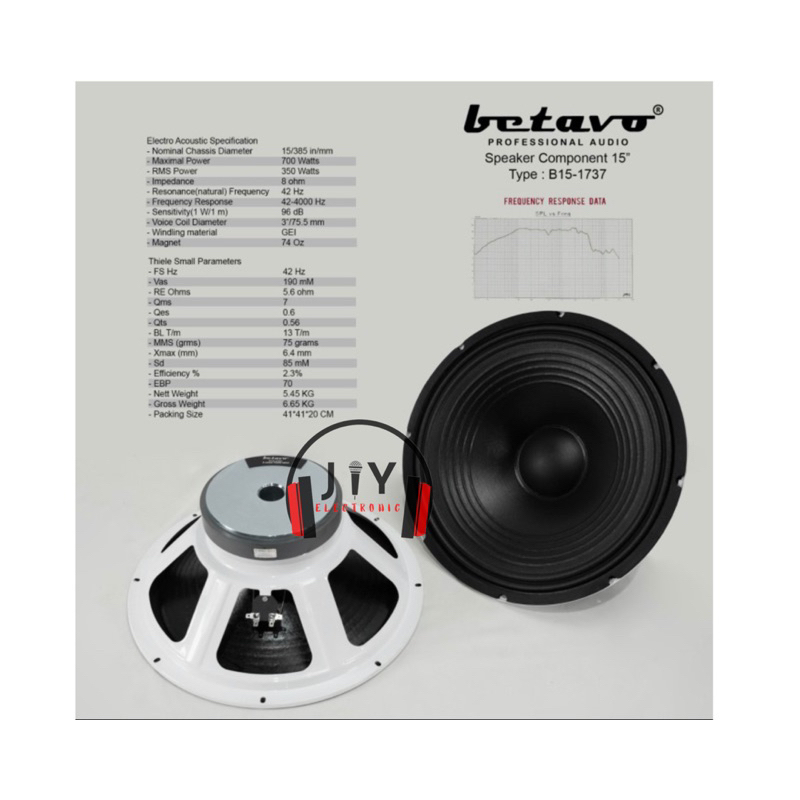 Speaker Komponen Betavo 15 inch B15-1737 B15 1737
