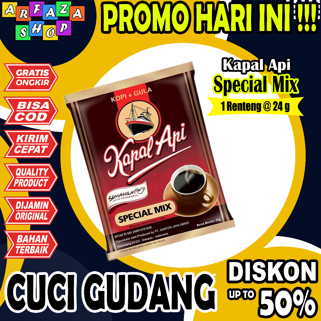 

Kopi Kapal Api Special Mix 10 x 24g Kapal Api Special Mix 1 Renceng (10 Sachet)