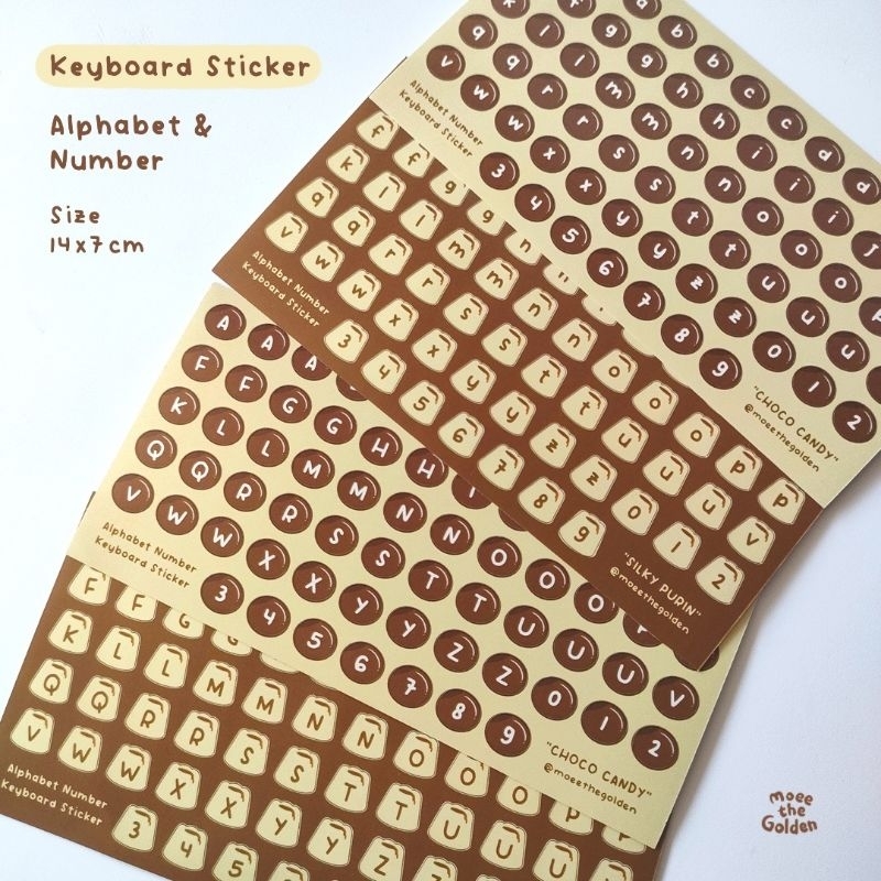 

STICKER SHEET Kiss Cut - Alphabet & Number Keyboard