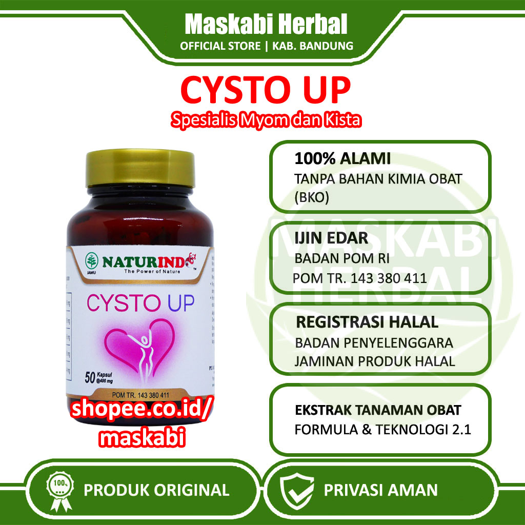 Cysto Up Obat Kista dan Myom Herbal Ampuh Asli