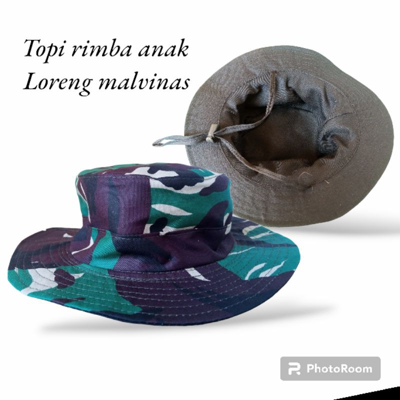 Topi tentara model rimba anak loreng malvinas - Topi tentara outdoor kids loreng army unisex