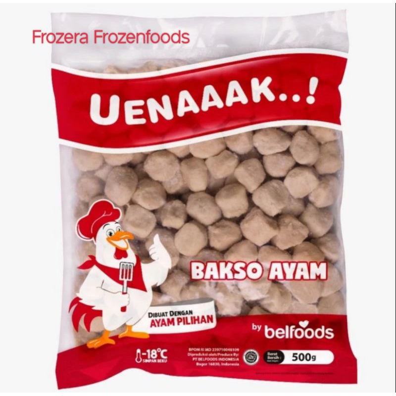 

❄LANGSUNG KIRIM❄ BELFOODS UENAAK Bakso Ayam Kerikil 500gr Isi Banyak / Frozenfoods Murah