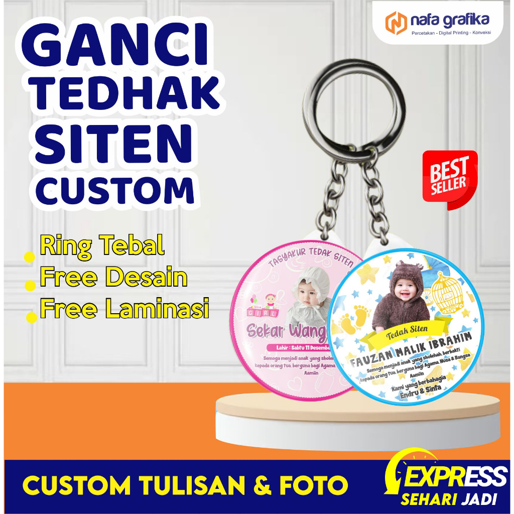 (SEHARI JADI) SOUVENIR GANTUNGAN KUNCI TEDHAK SITEN DUNDUNAN FREE DESAIN MURAH EXPRESS