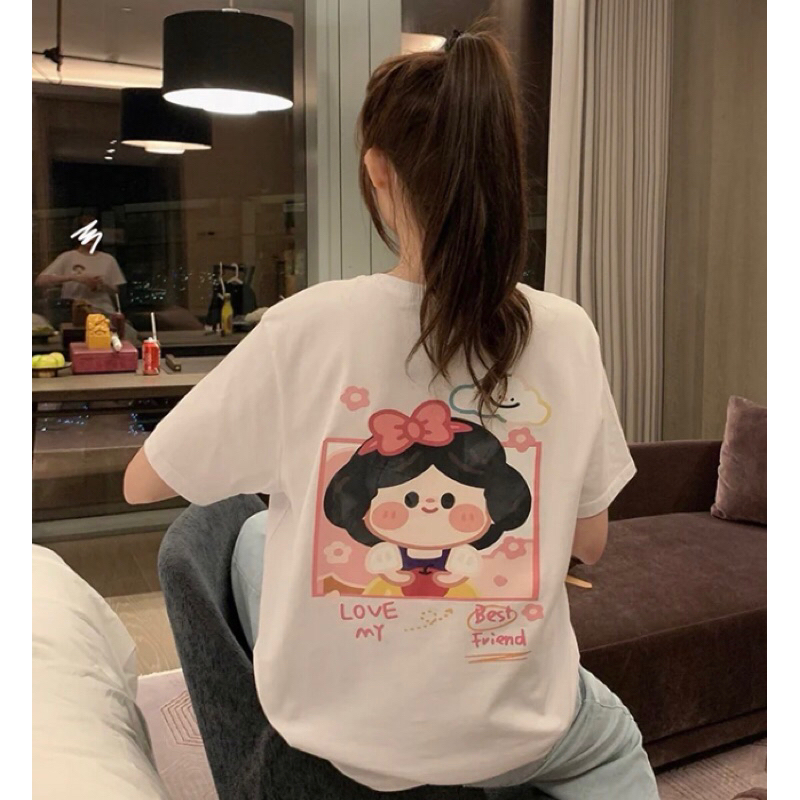 Oversize T Shirt Wanita PRINCESS Motif Premium