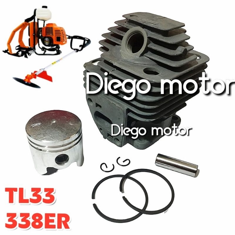 TL33 338 Cylinder blok komplit seher mesin potong rumput tipe BG338 TNK338