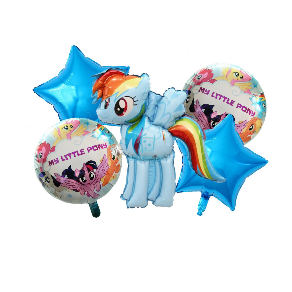 Balon Foil Ulang Tahun LITTLE PONY | Foil Birthday Set PONY Baloons