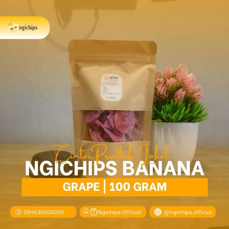 

Ngichips Banana Grape 100 gram | Keripik Pisang Anggur 100 gram