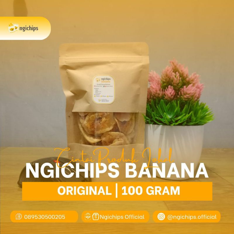 

Ngichips Banana Original 100 gram | Keripik Pisang Original Gurih Renyah 100 gram