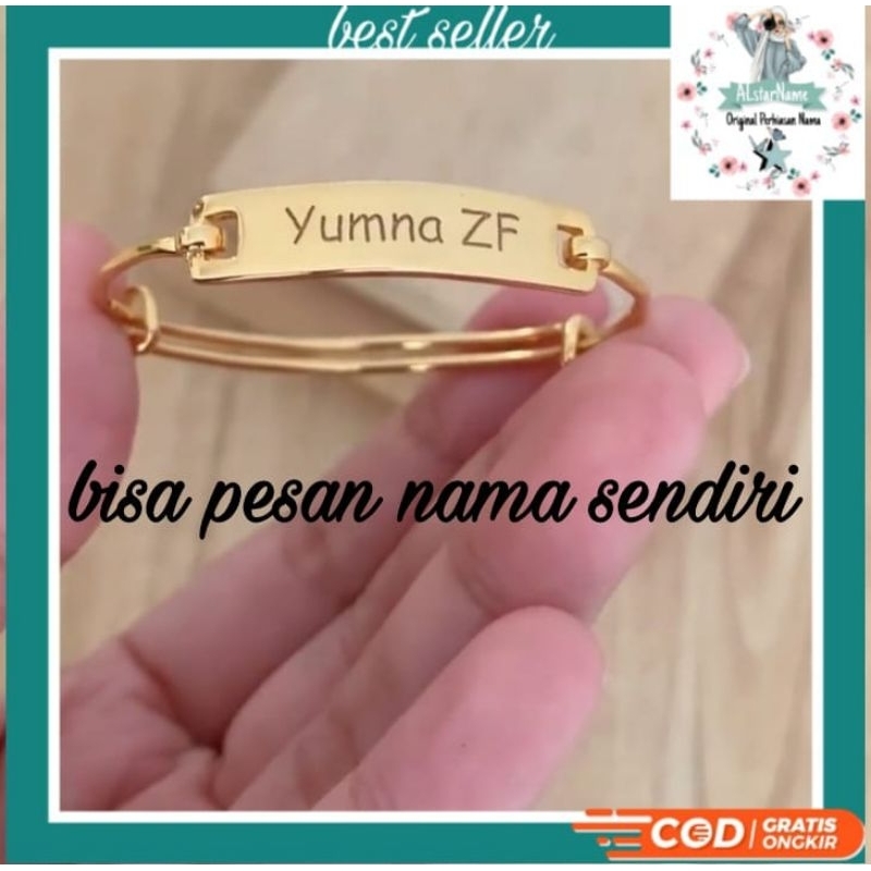 Gelang bangle custom nama anak dan baby