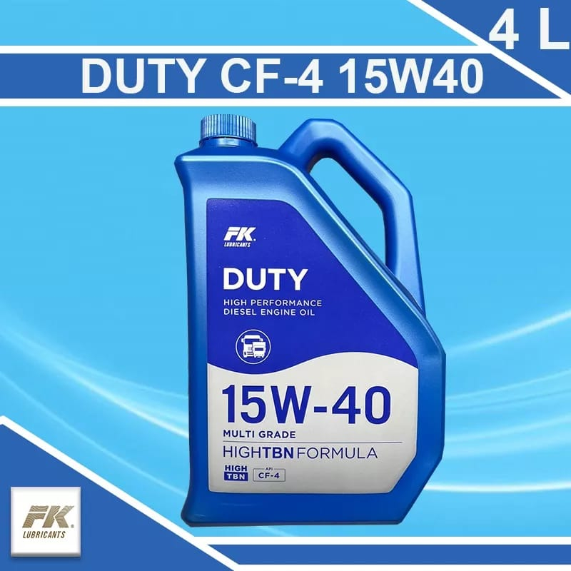 ORIGINAL. oli, oli fk massimo, oli fk, duty cf-4, 15w40, 4 liter
