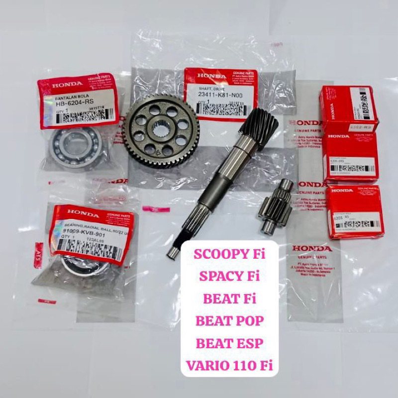 GIGI GIR RASIO CVT BEAT Fi BEAT POP BEAT ESP VARIO 110 Fi SCOOPY Fi SPACY Fi HONDA K81 SET LAHER BEA