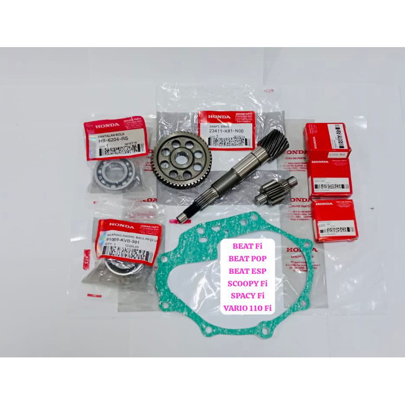GIGI GIR RASIO CVT BEAT Fi BEAT POP BEAT ESP VARIO 110 Fi SCOOPY Fi SPACY Fi HONDA K81 SET LAHER PAC