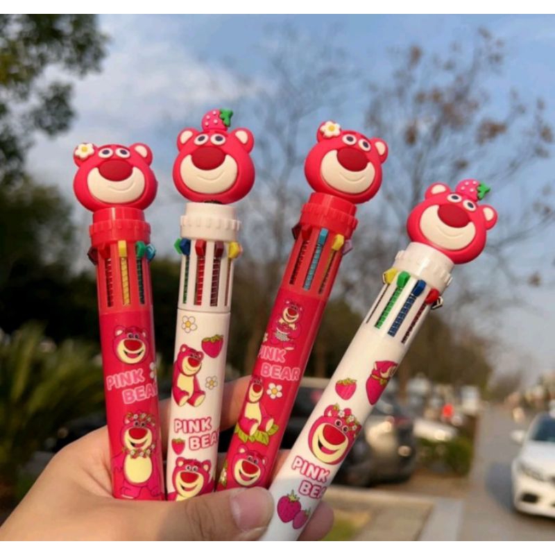 

1 pcs Pulpen pena 10 warna karakter Lotso Bear