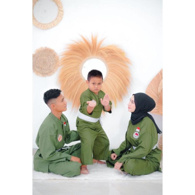 SERAGAM ASAD/BAJU ASAD LENGKAP SABUK BAJU ASAD HITAM BAJU ASAD HIJAU DEWASA