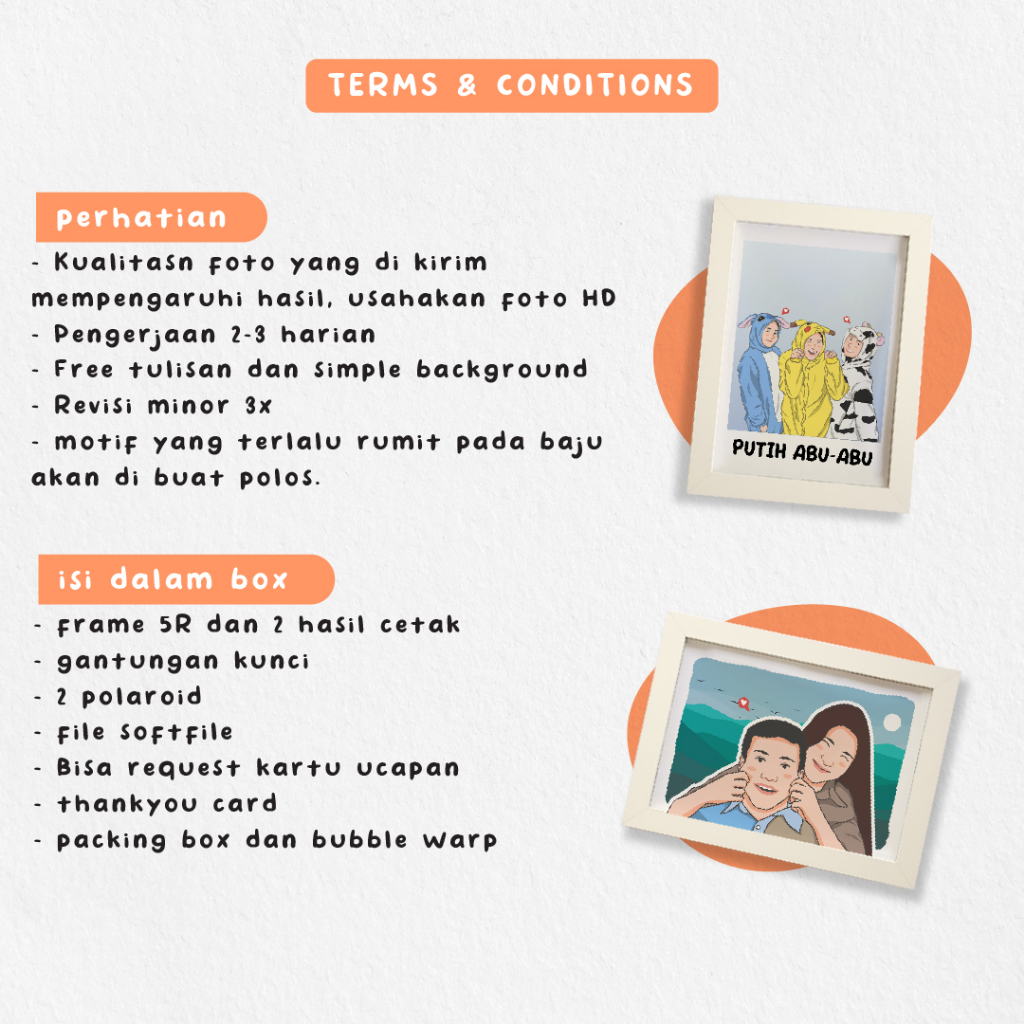 Kado Ulang Tahun/Wisuda/anniversary/Pernikahan Bingkai Foto Ukuran 5r ilustrasi wajah minimalis