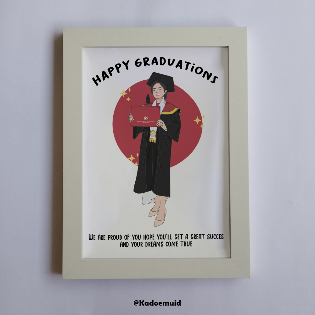 Kado Ulang Tahun/Wisuda/anniversary/Pernikahan Bingkai Foto Ukuran 5r ilustrasi wajah minimalis