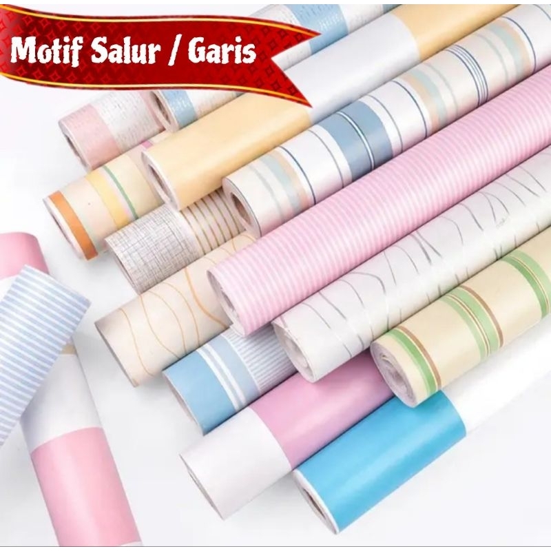 WALLPAPER MOTIF GARIS | WALLPAPER STICKER SALUR | WALLPAPER PEKANBARU