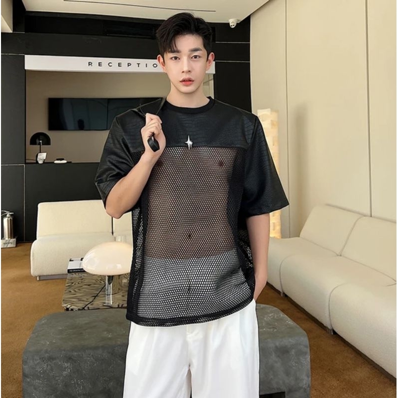 Kaos Korean style Kulit buaya Sintetis