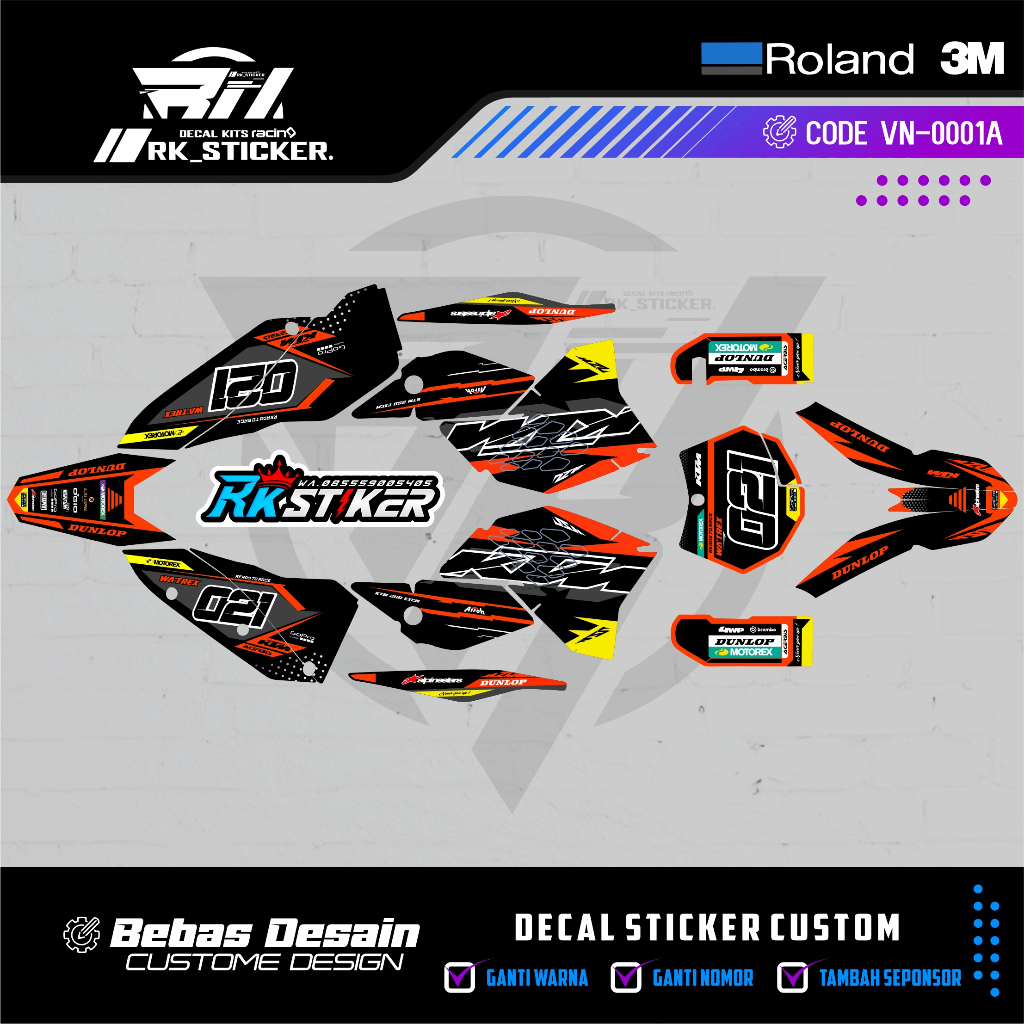 DECAL KTM 250 2011 FREE CUSTOME DESIGM