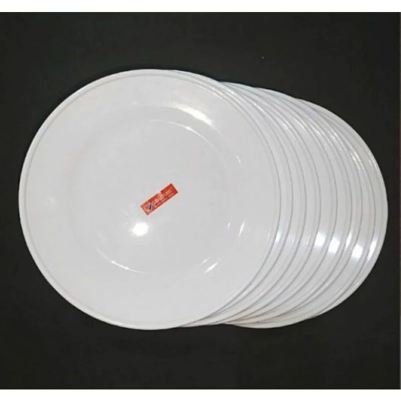 3 PCS GBUplast Piring ceper semi melamine / piring bulat ceper 7 inch , 8 inch , 9 inch , 10 inch PU