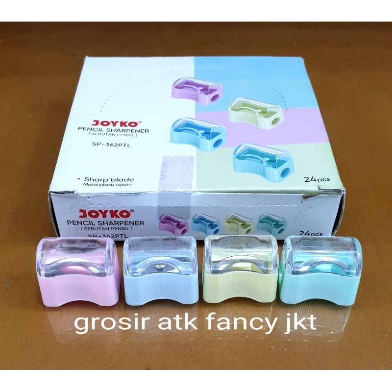 

( 24 buah ) SP 362 PTL Rautan Joyko Serutan Kerikan Sharpener Pensil Joyko SP-362PTL Pastel roti