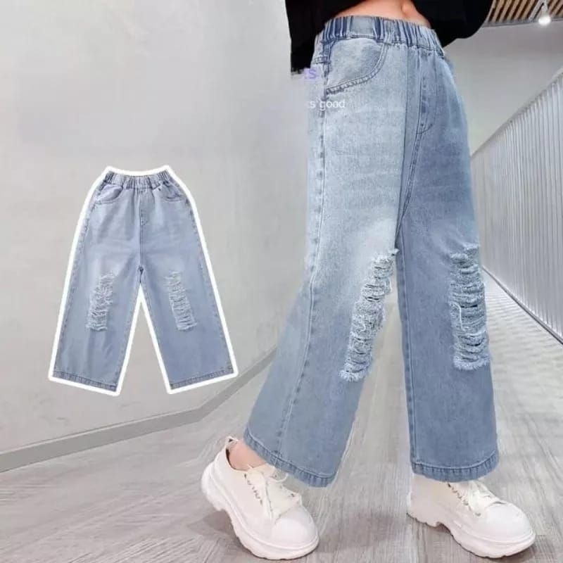 KULOT JEANS ANAK PEREPUWAN 7-12tahun/kulot jeans anak perempuan/kulot anak/jeans anak/kulot jeans an