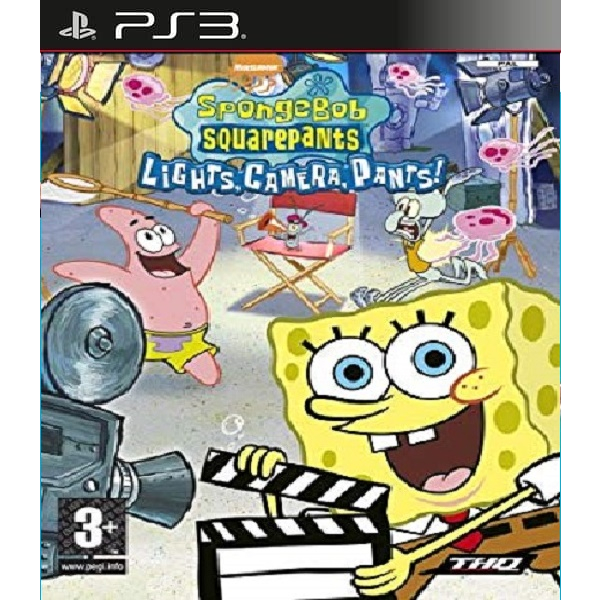 DVD Kaset Game PS2 PKG Multiman HEN SpongeBob Squarepants Lights, Camera, PANTS