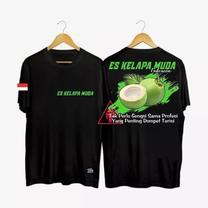 KAOS ES KELAPA MUDA PENGUSAHA PEDAGANG ES KELAPA MUDA