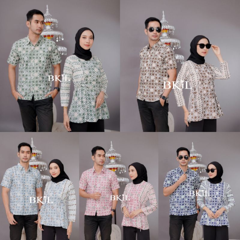 Batik Atasan Couple Shiren Bluse Batik Trendy Batik  Couple Atasan Terbaru Batik Couple Atasan Moder