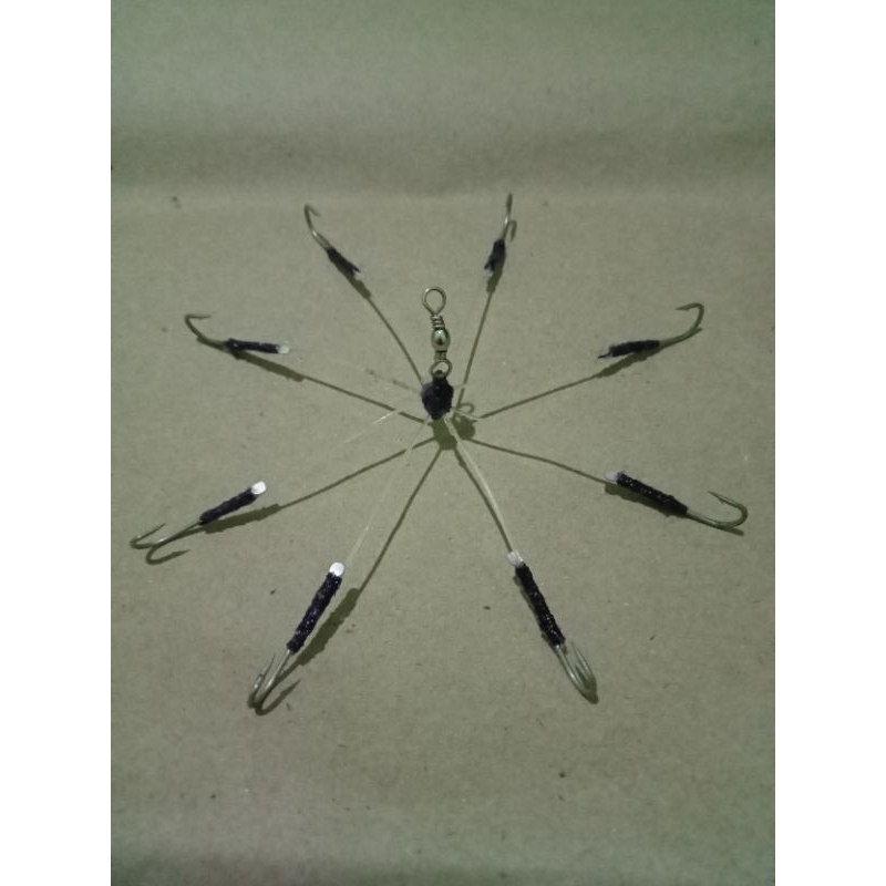TOSERBA KINUL. RANGKAIAN PANCING GARONG KAIL GARONG MATAHARI 8 MATA KAIL MURAH SIAP PAKAI