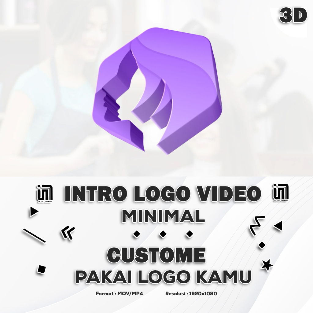 Custome intro logo video Minimal and Fast 3D | Video logo Minimal Premium | Jasa desain video Logo U