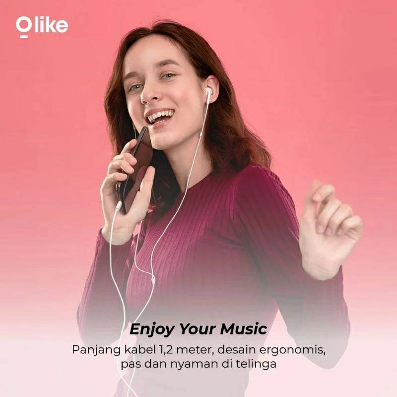 cuci gudang big promo headset olike e12 iphone earphone bass original