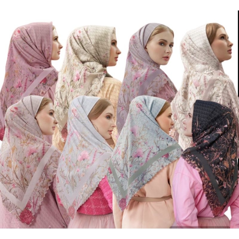 PROMO / AGNITAA SERIES / JILBAB VOAL MOTIF / GROSIR HIJAB / HIJAB SEGI EMPAT / VOAL MOTIF / DEENAY K