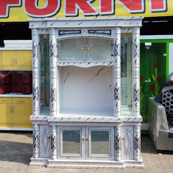 Bufet TV Kristal 4 Pintu / Rak Tv / Lemari TV
