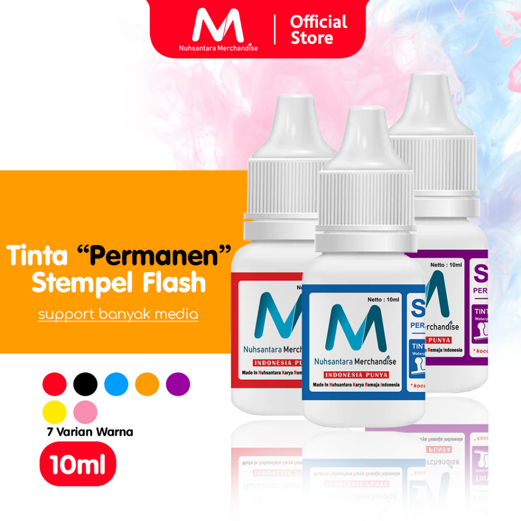 Tinta Refill Permanen 10ML / Tinta Plastik Permanent / Tinta Stempel Sterofoam / Tinta Stempel Troda