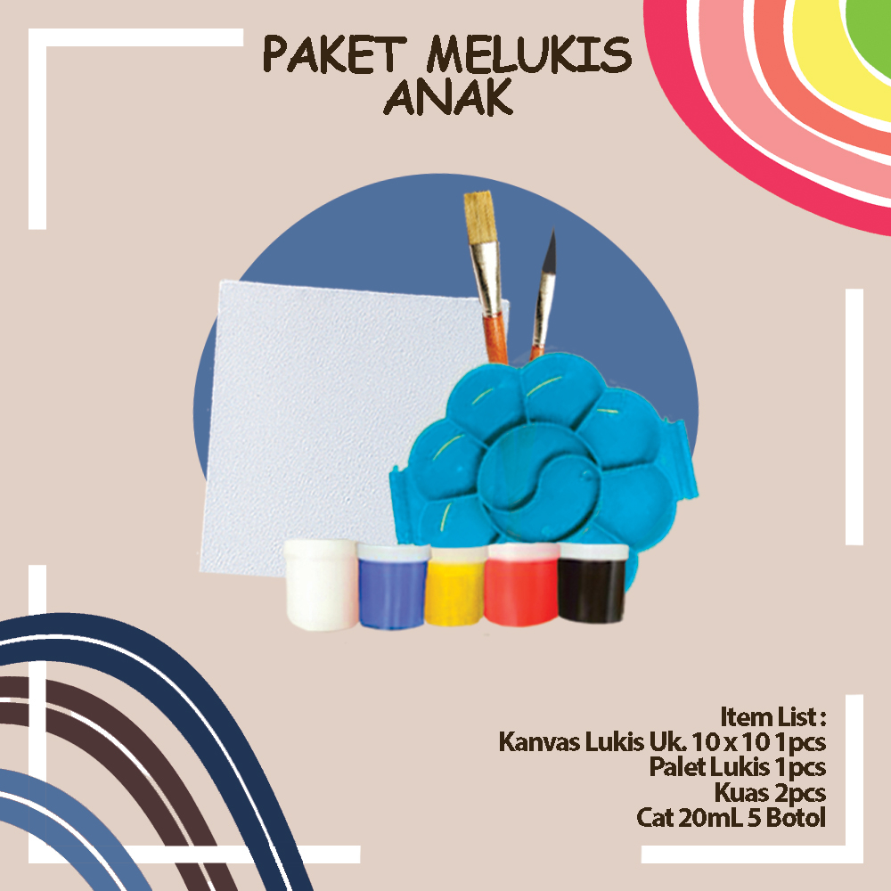 

Paket Melukis Komplit Uk. 10 x 10cm Murah Berkualitas Lengkap