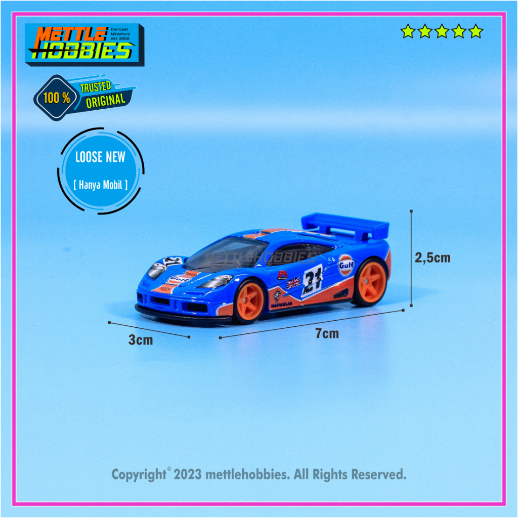 Hot Wheels Premium Car Culture McLaren F1 GTR Diecast Miniatur Replika Mobil 1:64