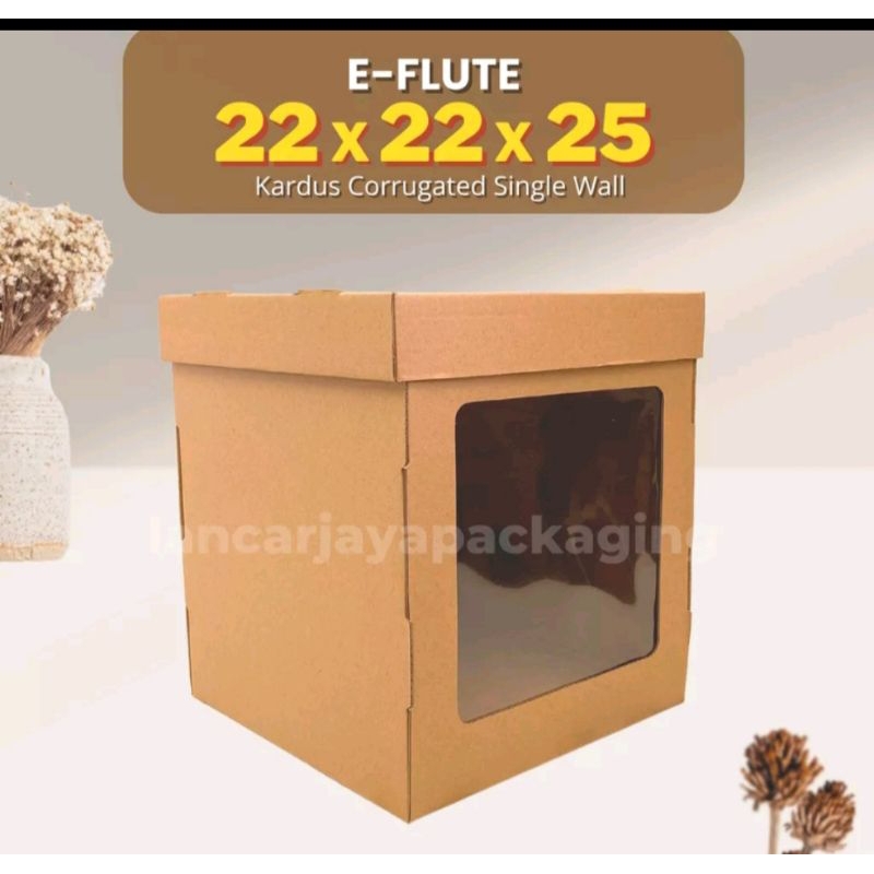 

Kardus Corrugated Box Kue Tart Cake 20x20x28 dan 22x22x25 cm