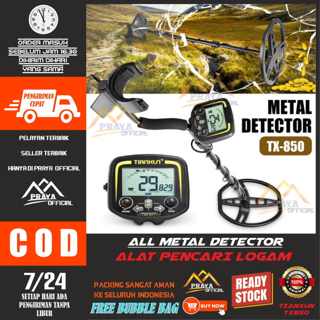 TERMURAH PROFESSIONAL METAL DETECTOR TX850 UNDERGROUND ALAT PENCARI EMAS TX-850 pointer metal emas p