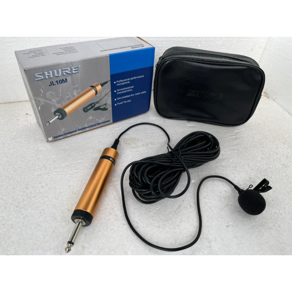 Mic Imam Mik Kancing SHURE JL 10M Mic Jepit Clip On Microphone Tie Clip On Sensitif