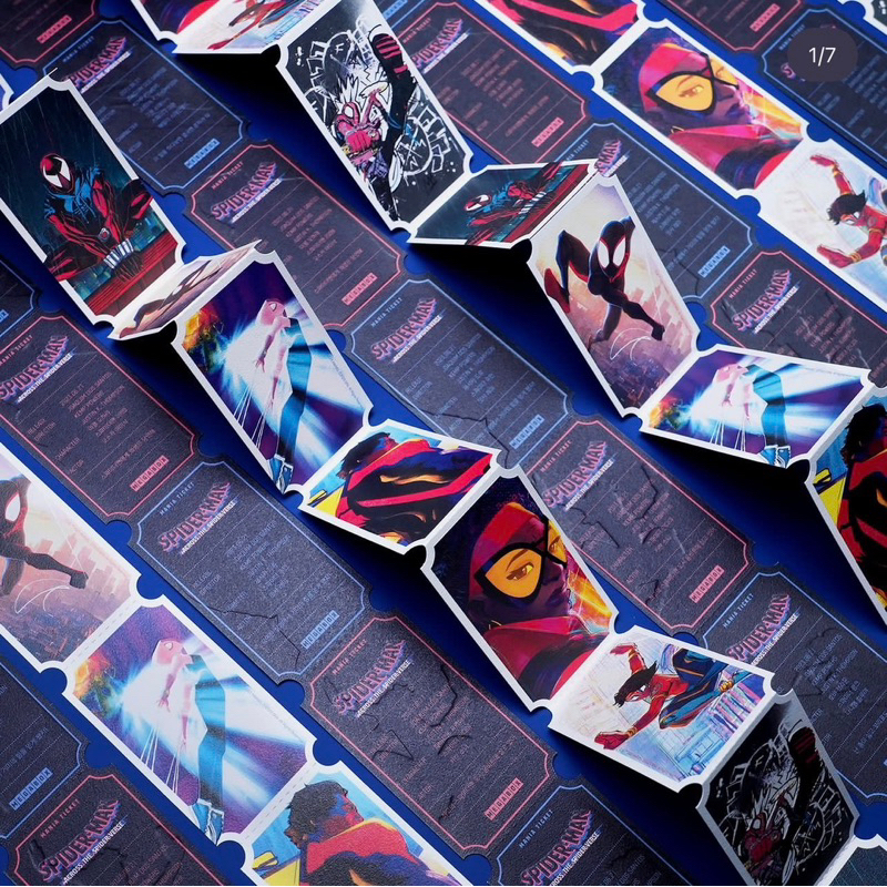 collectible ticket mini mania ticket megabox spiderman across the spiderverse