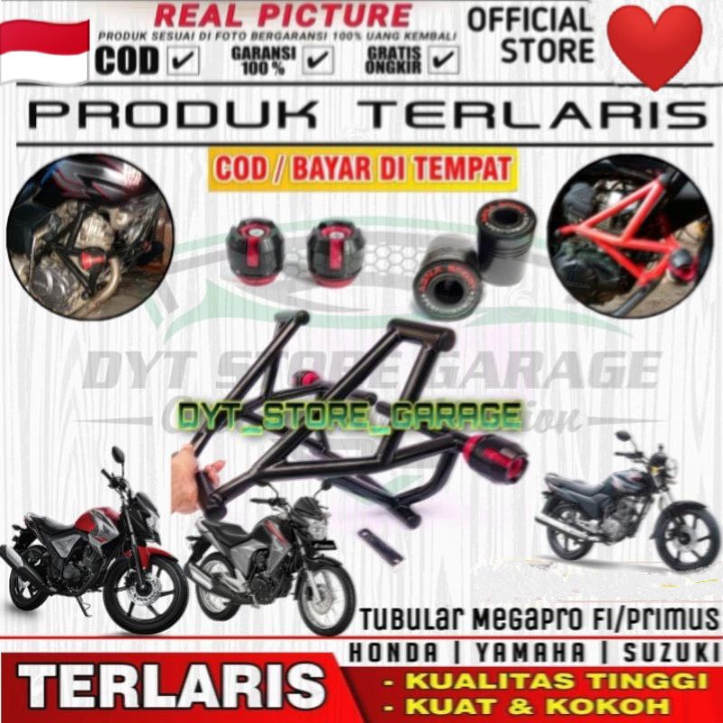 Tubular Crashbar Megapro Monoshock Fi Karbu Primus Tubular Honda Megapro New