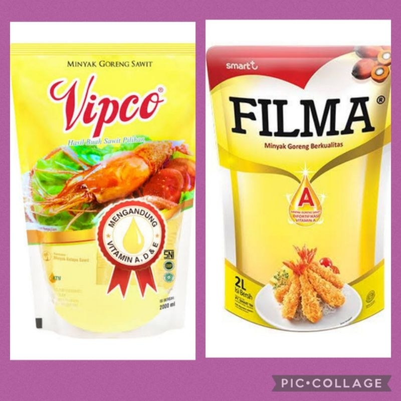 

Minyak goreng 2L filma / vipco Refill MERK RANDOM