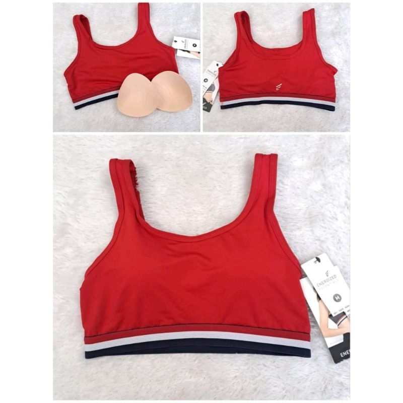 SPORT BRA ENERGIZED-1037-size M-warna merah