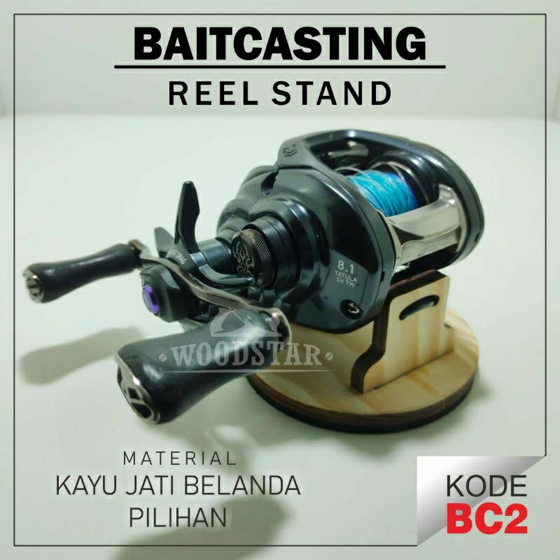 Reel Stand BC baitcasting, dudukan rel Baitcasting, Reel Bc holder, Dudukan reel pancing casting,