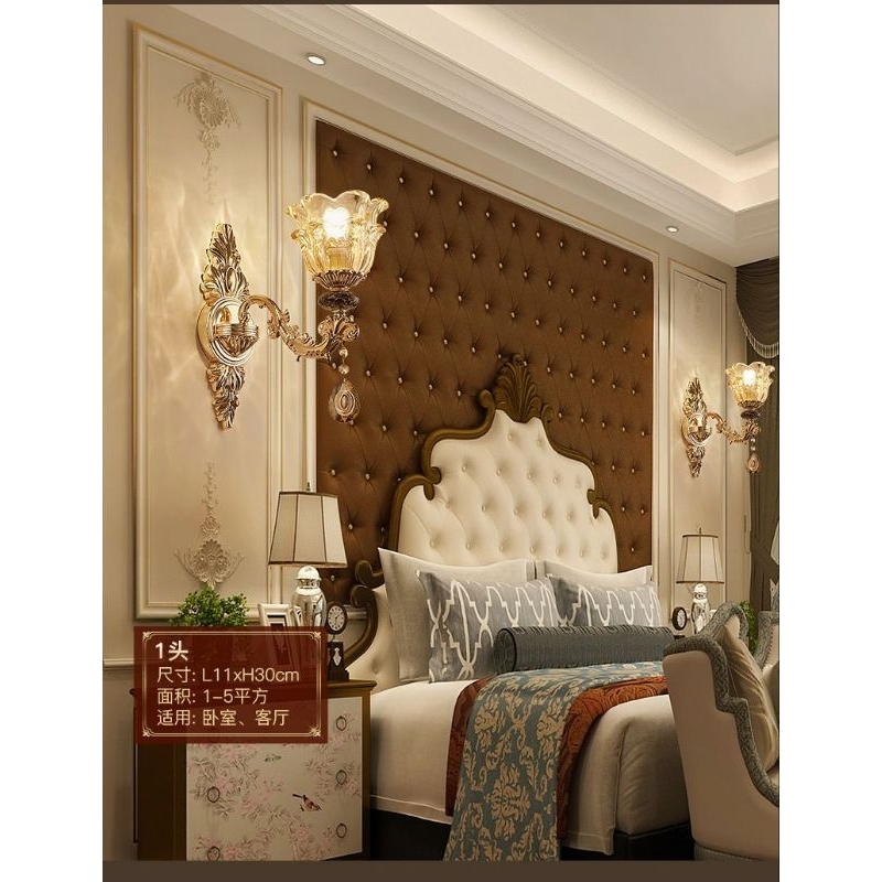 Berkah Import Lampu dinding kristal Gaya Eropa Lampu Gantung Lampu Ruang Tamu Modern Minimalis Suasa