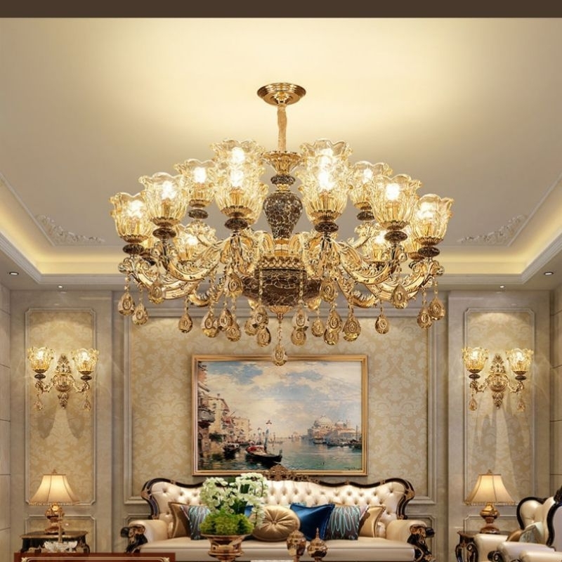 Berkah Import Lampu dinding kristal Gaya Eropa Lampu Gantung Lampu Ruang Tamu Modern Minimalis Suasa