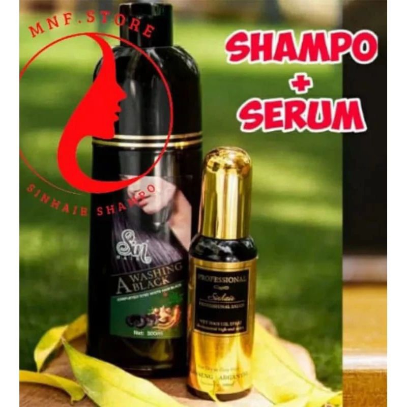 Sin hair JEPANG 500ml, Shampo Menghitamkan Rambut Uban Original, Anjasmara