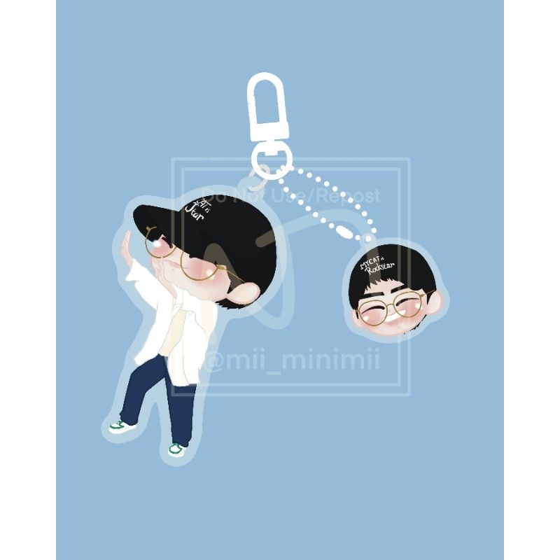 Keychain Acrylic Ganci Akrilik Seventeen Wonwoo Super Shy